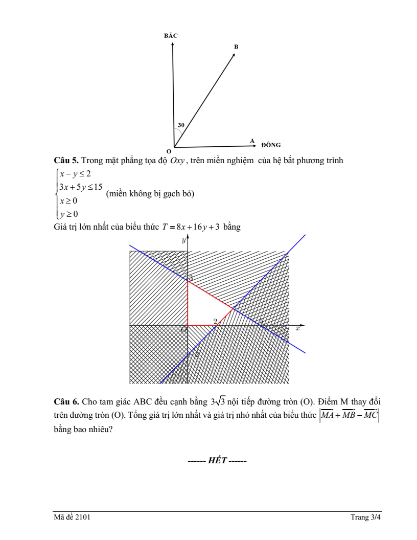 Đề thi Học kì 1 Toán 10 trường THPT Đô Lương 1 (Nghệ An) năm 2025-2026