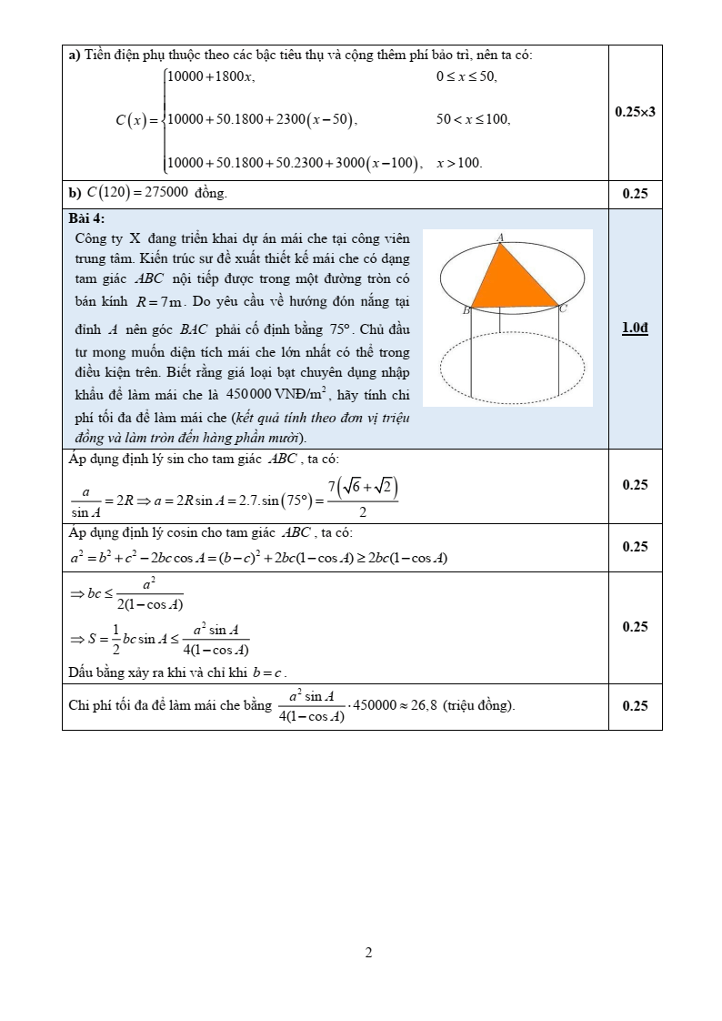 Đề thi Học kì 1 Toán 10 trường THPT Nguyễn Thị Minh Khai (Tp.HCM) năm 2025-2026
