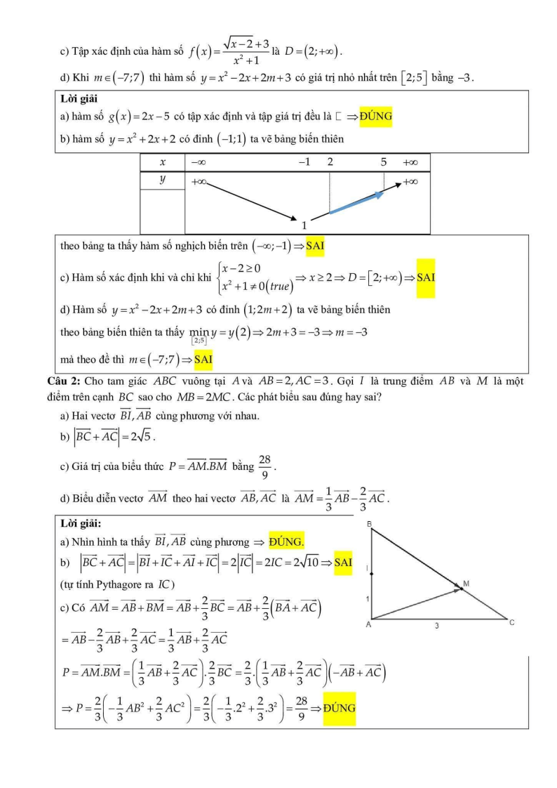Đề thi Học kì 1 Toán 10 trường THPT Tây Thạnh (Tp.HCM) năm 2025-2026