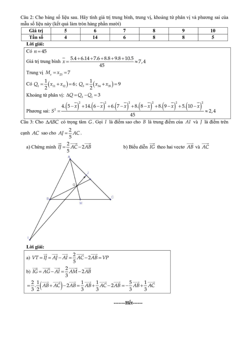 Đề thi Học kì 1 Toán 10 trường THPT Tây Thạnh (Tp.HCM) năm 2025-2026