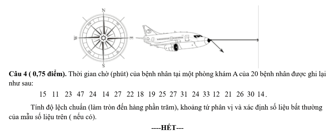 Đề thi Học kì 1 Toán 10 năm 2024-2025 trường THPT Phú Lộc (Tp. Huế)