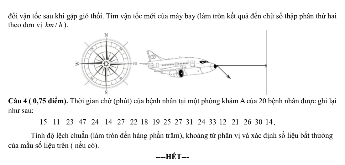 Đề thi Học kì 1 Toán 10 năm 2024-2025 trường THPT Phú Lộc (Tp. Huế)