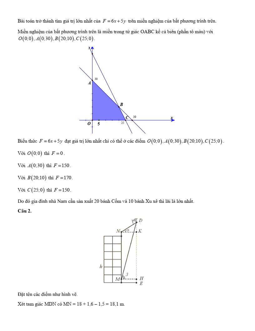 23 Đề thi Cuối kì 1 Toán 10 Chân trời sáng tạo (có đáp án)
