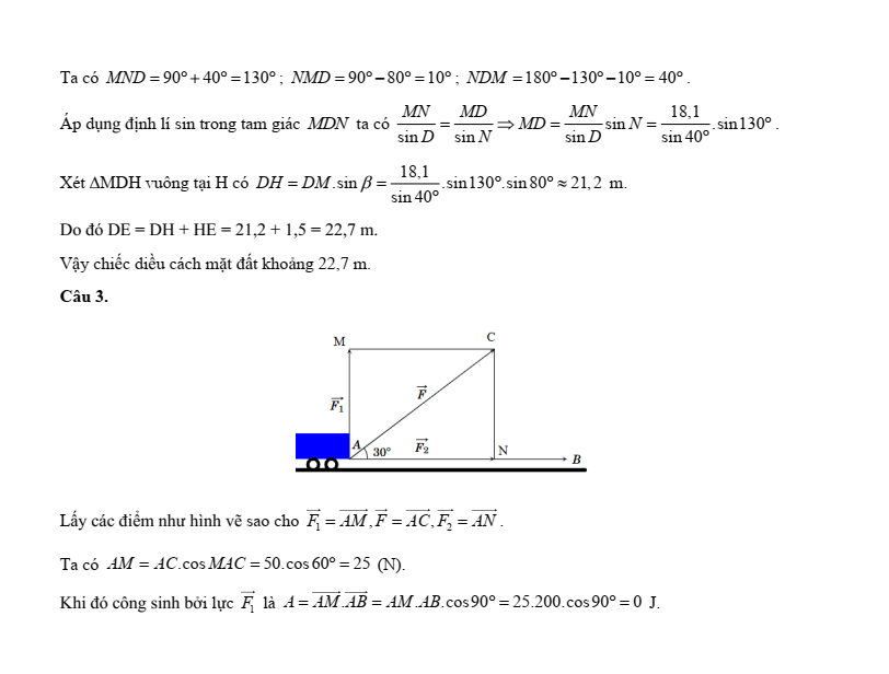 23 Đề thi Cuối kì 1 Toán 10 Chân trời sáng tạo (có đáp án)