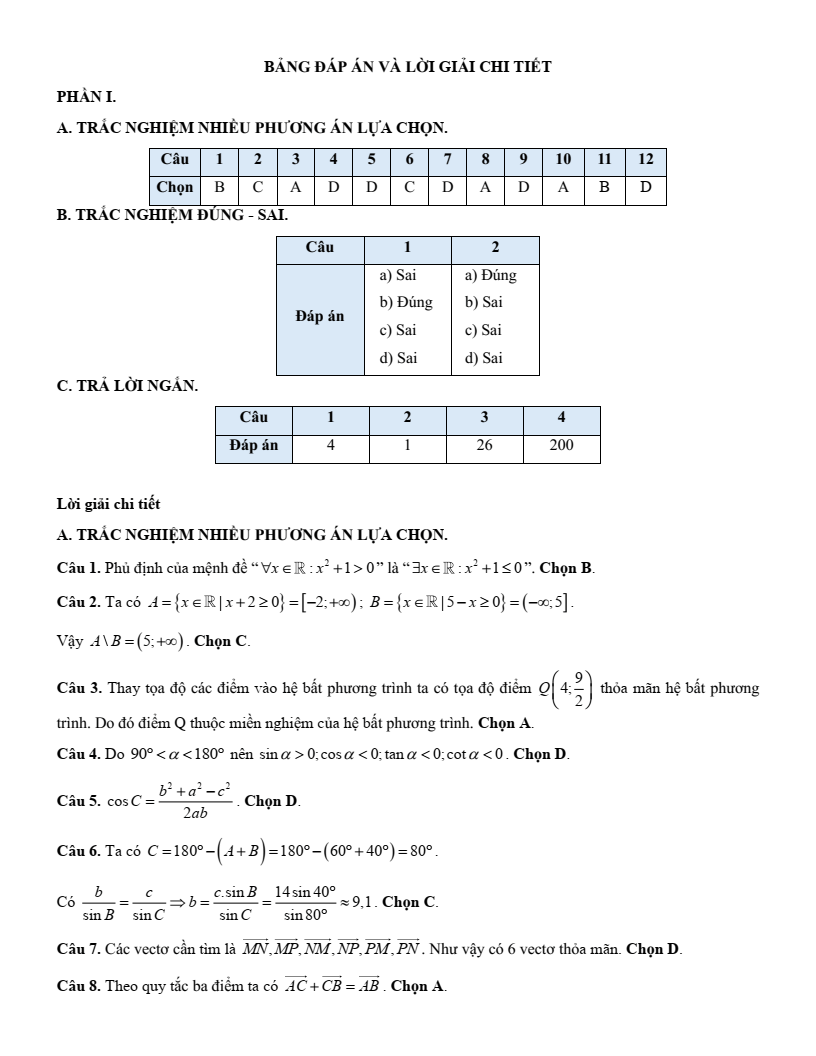 20 Đề thi Cuối kì 1 Toán 10 Kết nối tri thức (có đáp án)