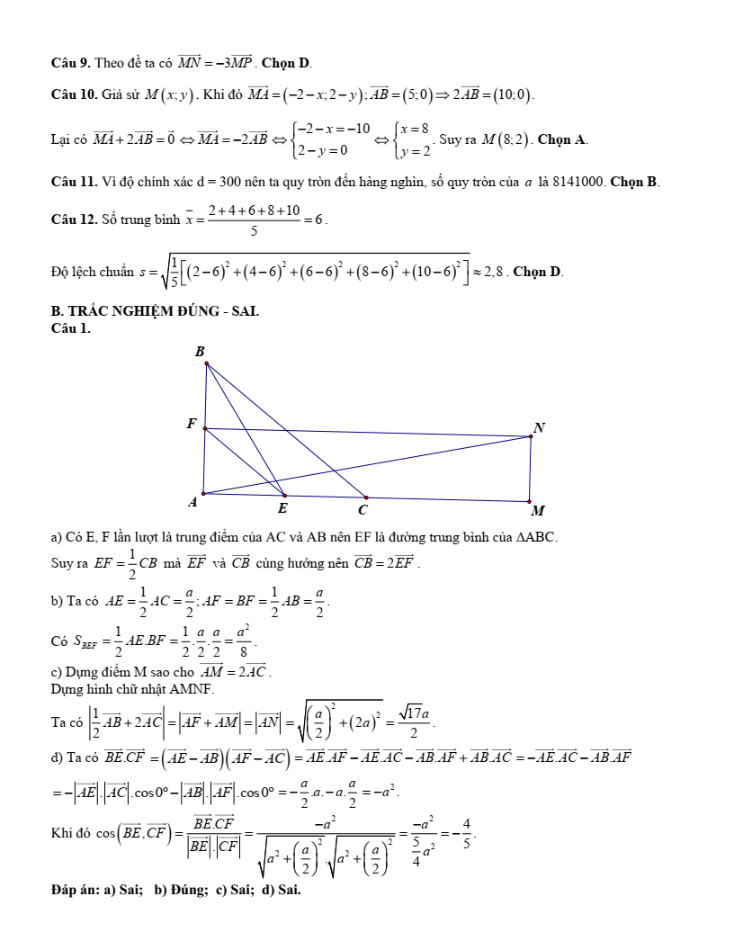 20 Đề thi Cuối kì 1 Toán 10 Kết nối tri thức (có đáp án)