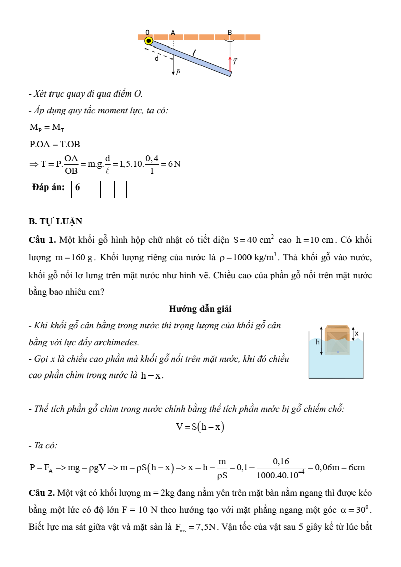 6 Đề thi Học kì 1 Vật Lí 10 Chân trời sáng tạo năm 2025 (có đáp án)
