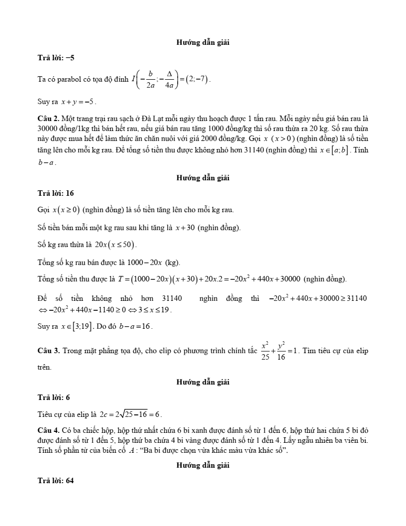 20+ Đề thi Cuối kì 2 Toán 10 Kết nối tri thức (có đáp án)