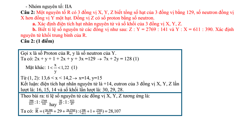 Đề thi Giữa kì 1 Hóa học 10 năm 2024-2025 trường THPT Gio Linh (Quảng Trị)