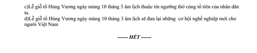 Đề thi Giữa kì 1 Lịch Sử 10 năm 2024-2025 trường THPT Thống Nhất A (Đồng Nai)