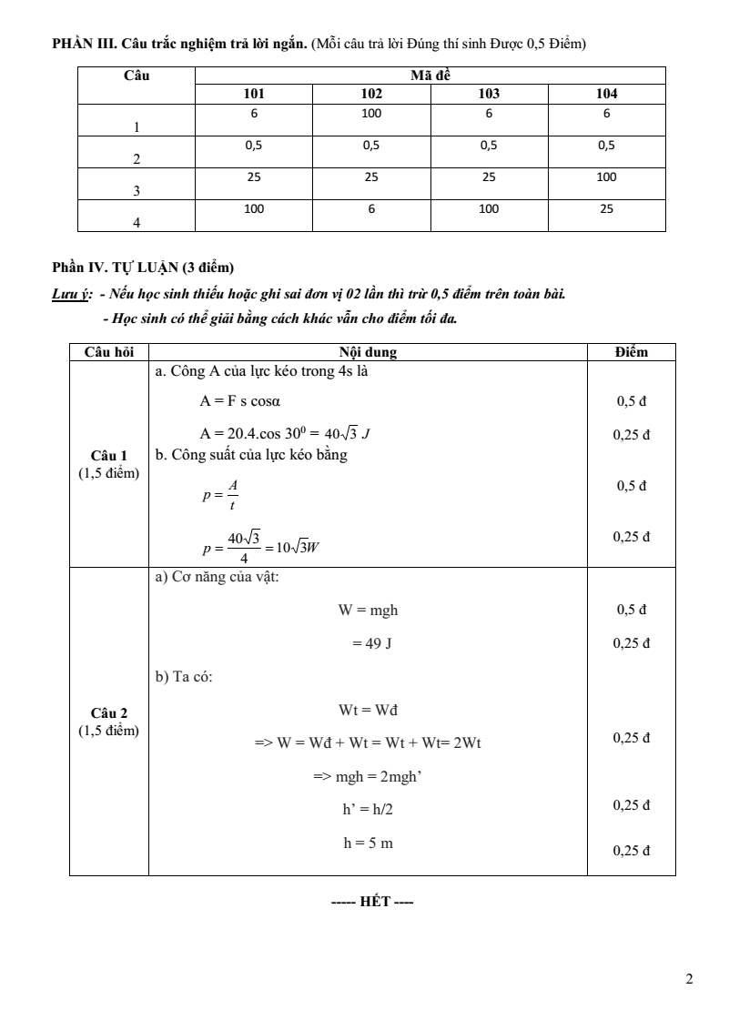 Đề thi Giữa kì 2 Vật Lí 10 năm 2025-2026 trường THPT Duy Tân (Quảng Ngãi)