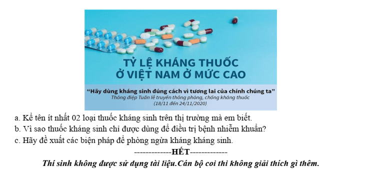 Đề thi Học kì 2 Sinh học 10 năm 2025-2026 trường THPT Bình Chiểu (Tp.HCM)