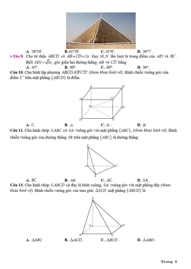 Đề cương ôn tập Giữa kì 2 Toán 11 trường THPT Bùi Hữu Nghĩa (Cần Thơ) năm 2025-2026