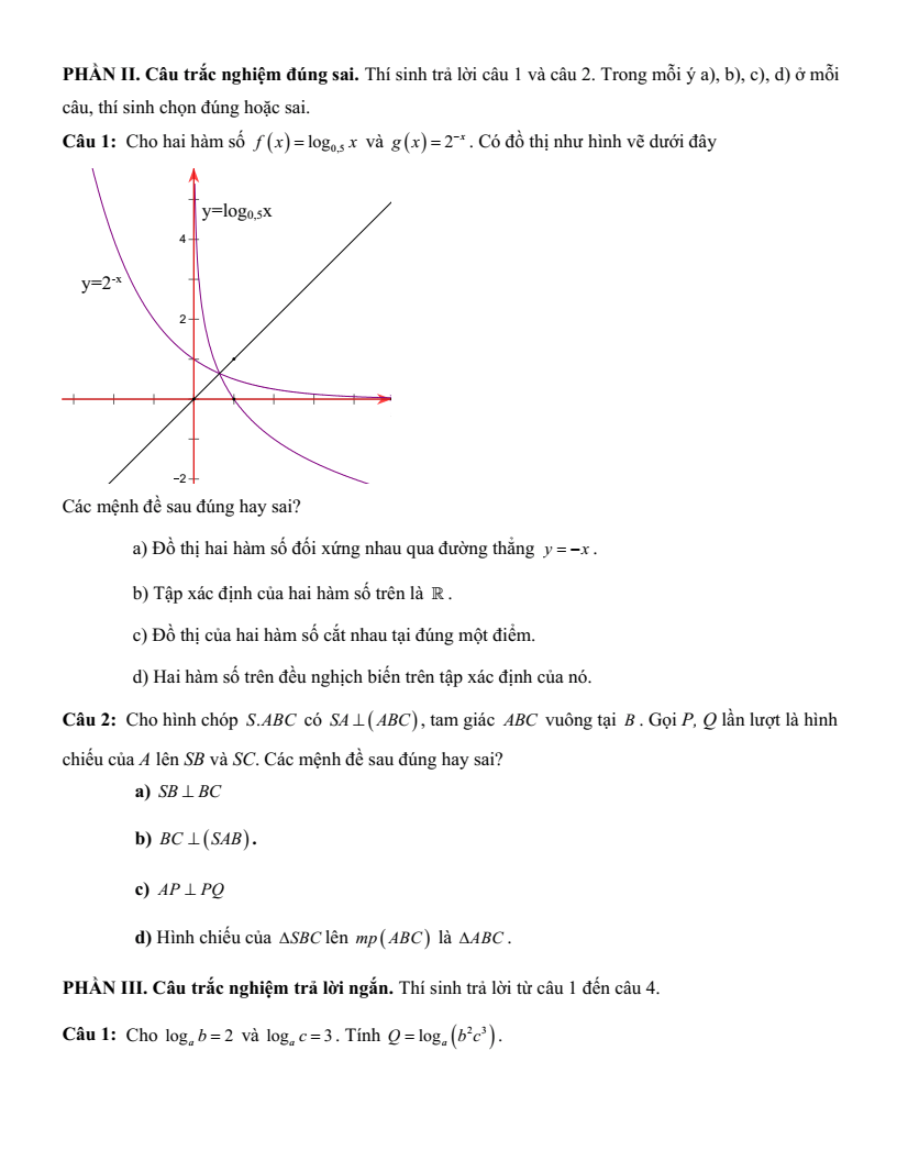 Đề cương ôn tập Giữa kì 2 Toán 11 trường THPT Số 2 Nguyễn Bỉnh Khiêm (Gia Lai) năm 2025-2026