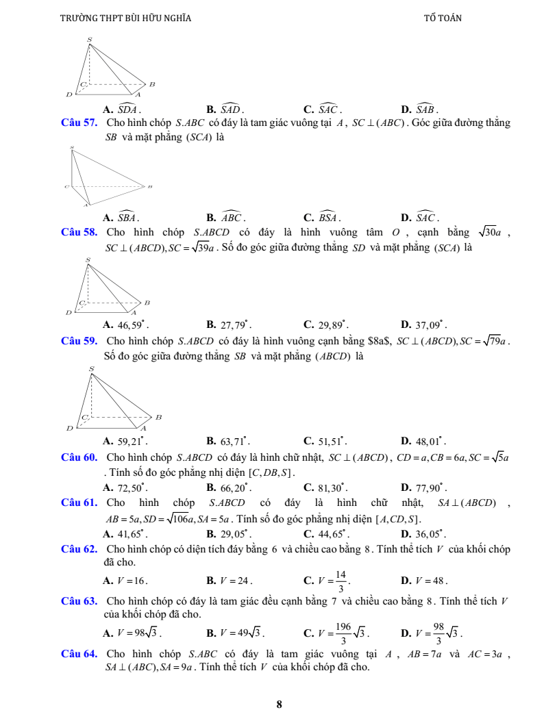 Đề cương ôn tập Học kì 2 Toán 11 trường THPT Bùi Hữu Nghĩa (Cần Thơ) năm 2025-2026