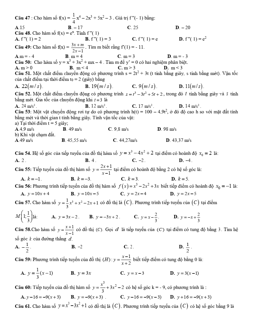 Đề cương ôn tập Học kì 2 Toán 11 trường THPT Đại Mỗ (Hà Nội) năm 2025-2026