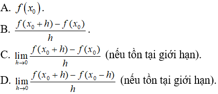 Đề kiểm tra 45 phút Đại số 11 Chương 5 có đáp án (Đề 2)