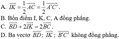 Đề kiểm tra 45 phút Hình học 11 Chương 3 có đáp án (Đề 1)