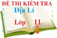 Đề thi Địa Lí 11 có đáp án