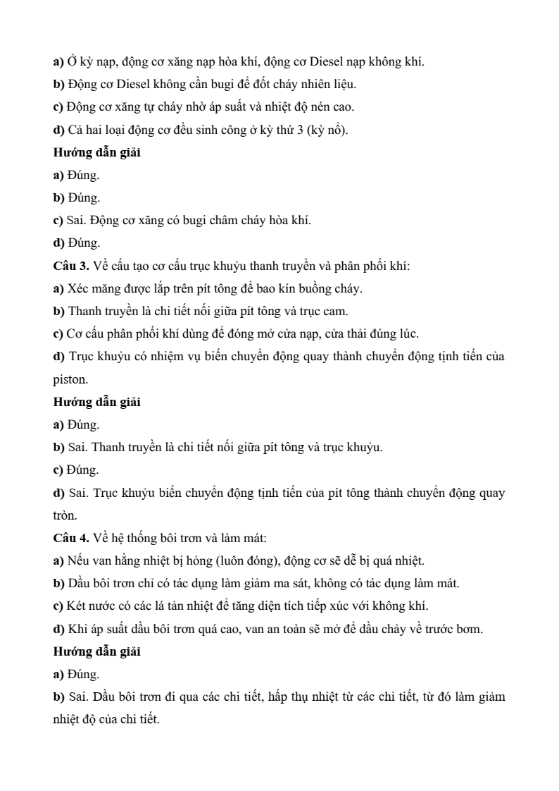 3 Đề thi Giữa kì 2 Công nghệ cơ khí 11 Kết nối tri thức (cấu trúc mới, có đáp án)