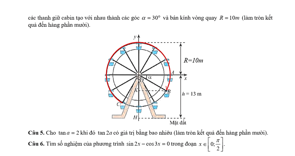 Đề thi Giữa kì 1 Toán 11 năm 2024-2025 trường THPT Minh Hà (Hà Nội)