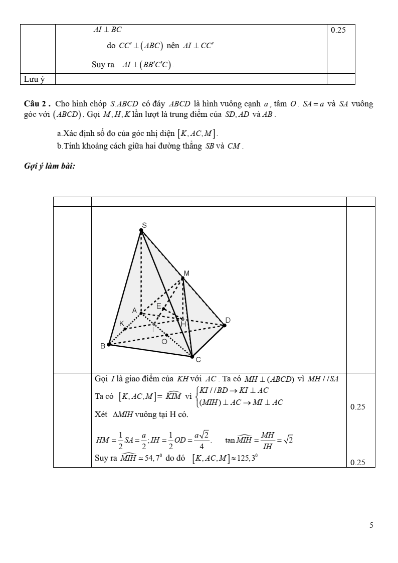 Đề thi Giữa kì 2 Toán 11 trường THPT Vĩnh Linh (Quảng Trị) năm 2025-2026