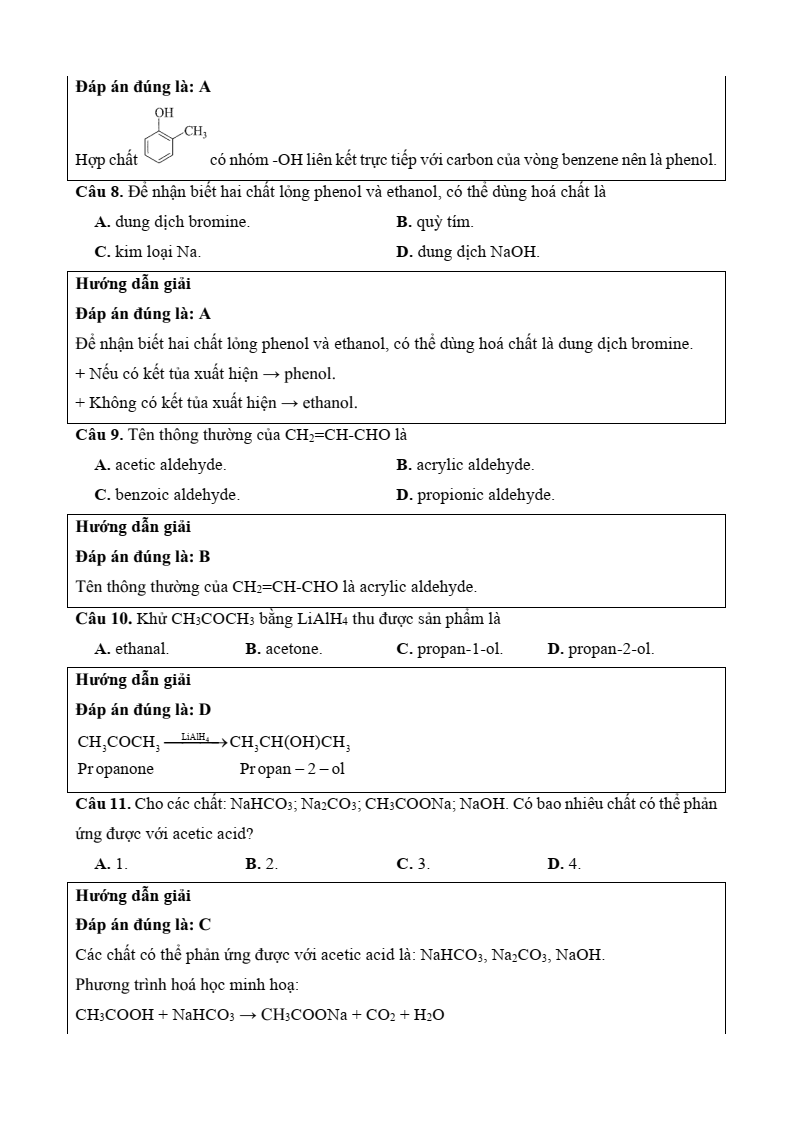 77+ Đề thi Học kì 2 Hoá học 11 Chân trời sáng tạo (cấu trúc mới, có đáp án)