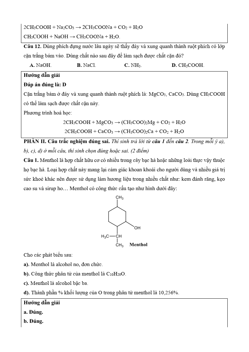 77+ Đề thi Học kì 2 Hoá học 11 Chân trời sáng tạo (cấu trúc mới, có đáp án)