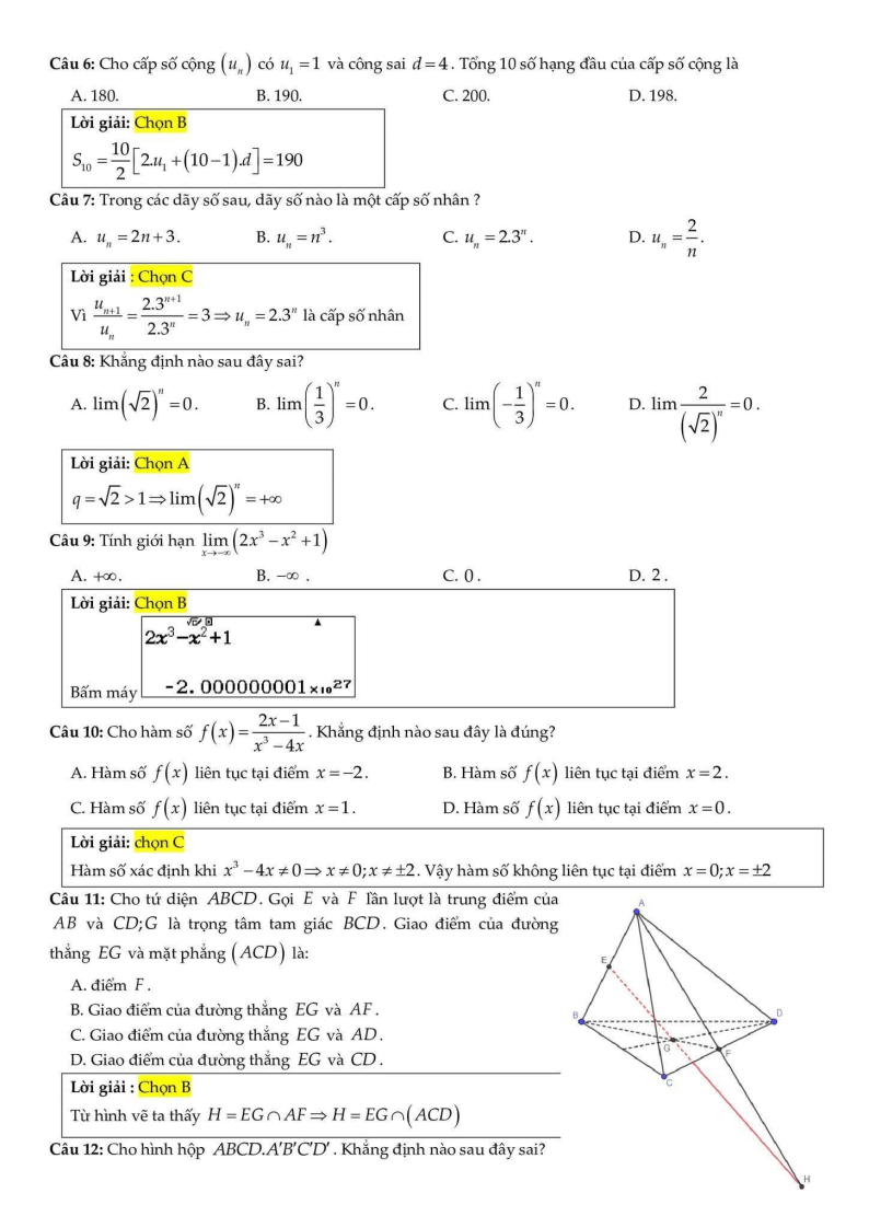 Đề thi Học kì 1 Toán 11 trường THPT Tây Thạnh (Tp.HCM) năm 2025-2026