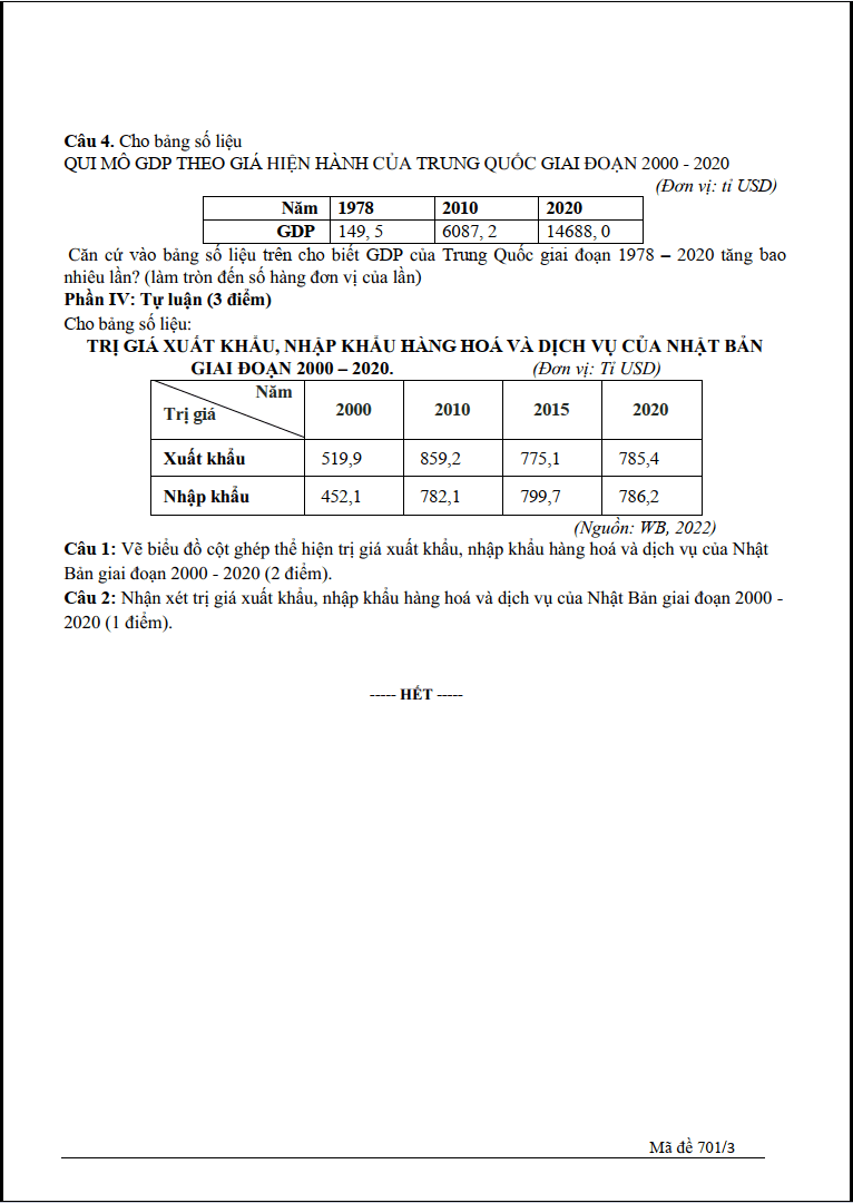 Đề thi Học kì 2 Địa Lí 11 năm 2024-2025 trường THPT Quế Sơn (Quảng Nam)