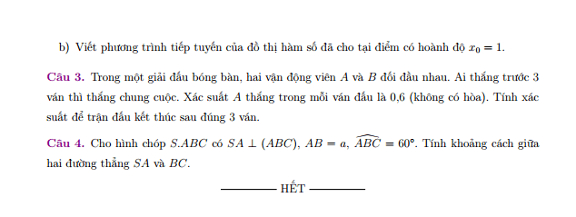 Đề thi Học kì 2 Toán 11 năm 2025-2026 trường THPT Lê Quý Đôn (Quảng Ngãi)