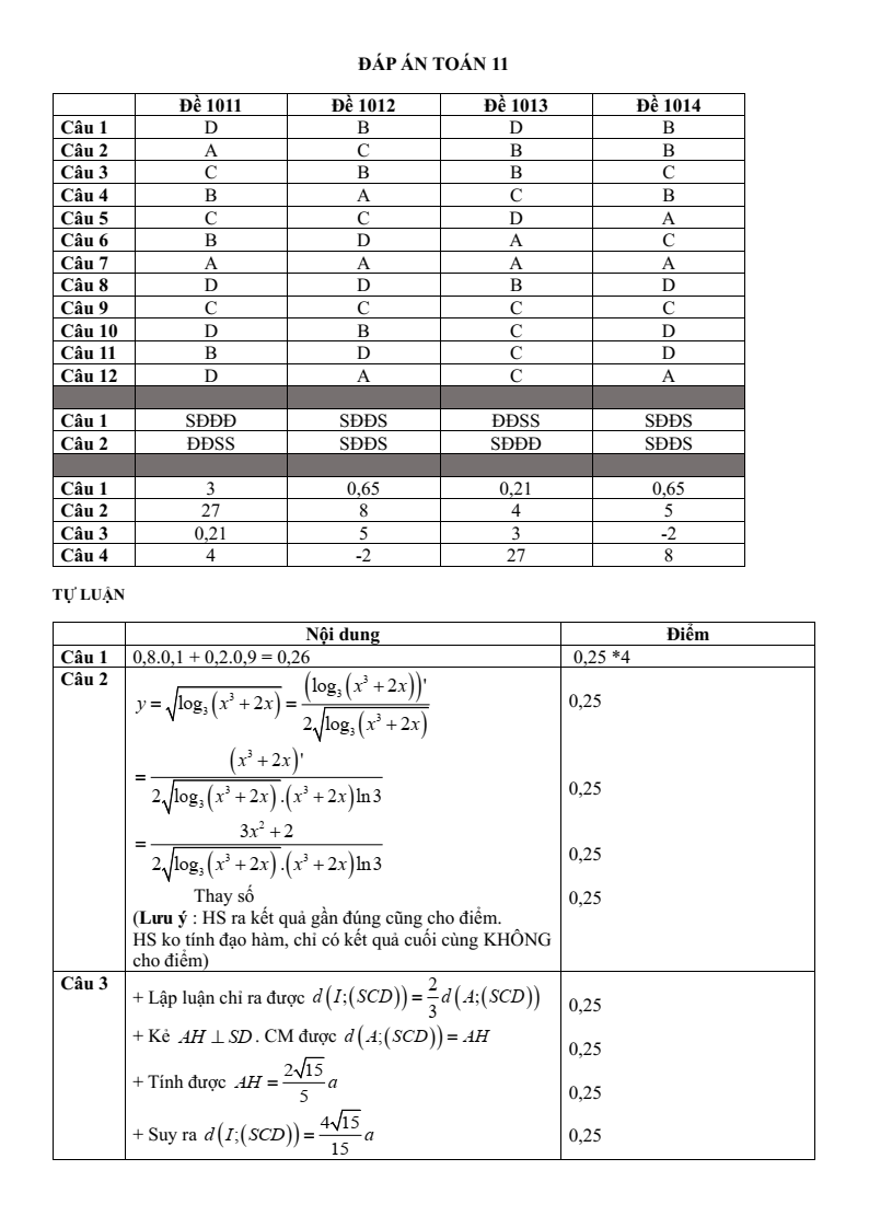 Đề thi Học kì 2 Toán 11 năm 2025-2026 trường THPT Xuyên Mộc (Tp.HCM)