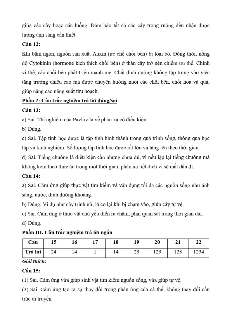 5+ Đề thi Giữa kì 2 Sinh học 11 Kết nối tri thức (cấu trúc mới, có đáp án)