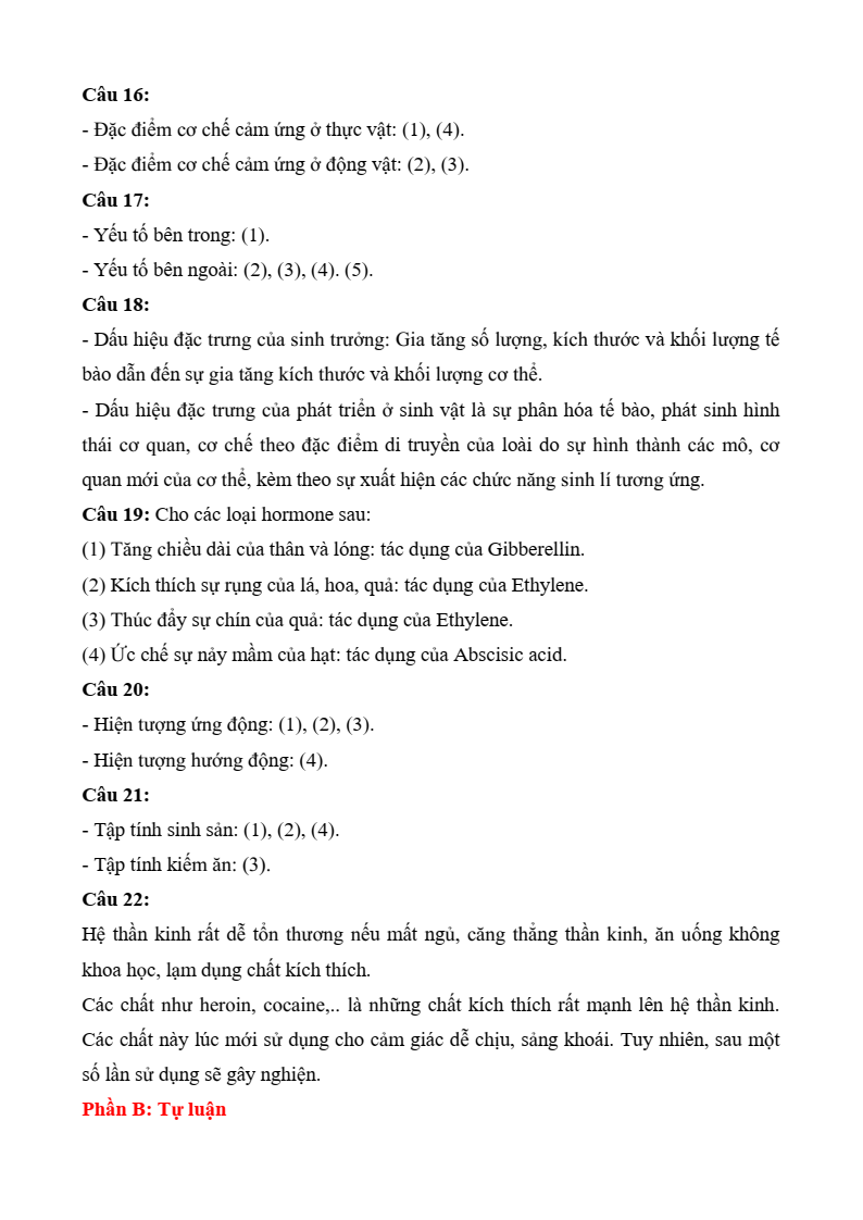 5+ Đề thi Giữa kì 2 Sinh học 11 Kết nối tri thức (cấu trúc mới, có đáp án)