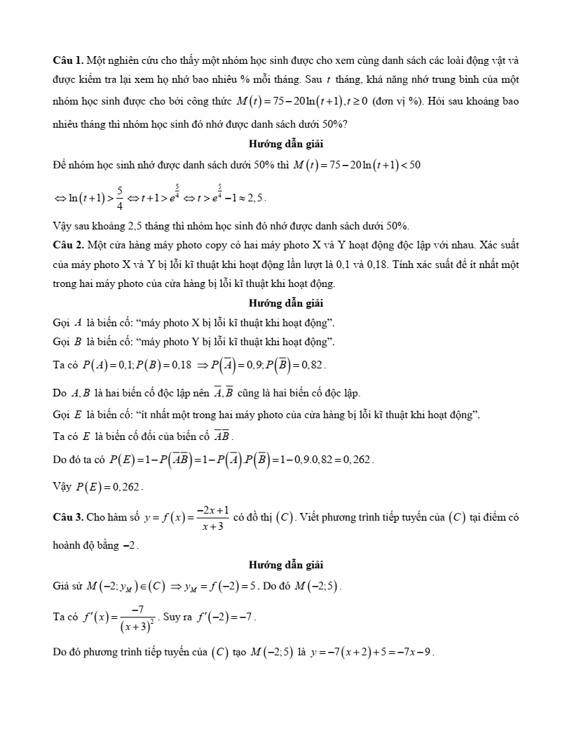 20+ Đề thi Học kì 2 Toán 11 Kết nối tri thức (cấu trúc mới, có đáp án)
