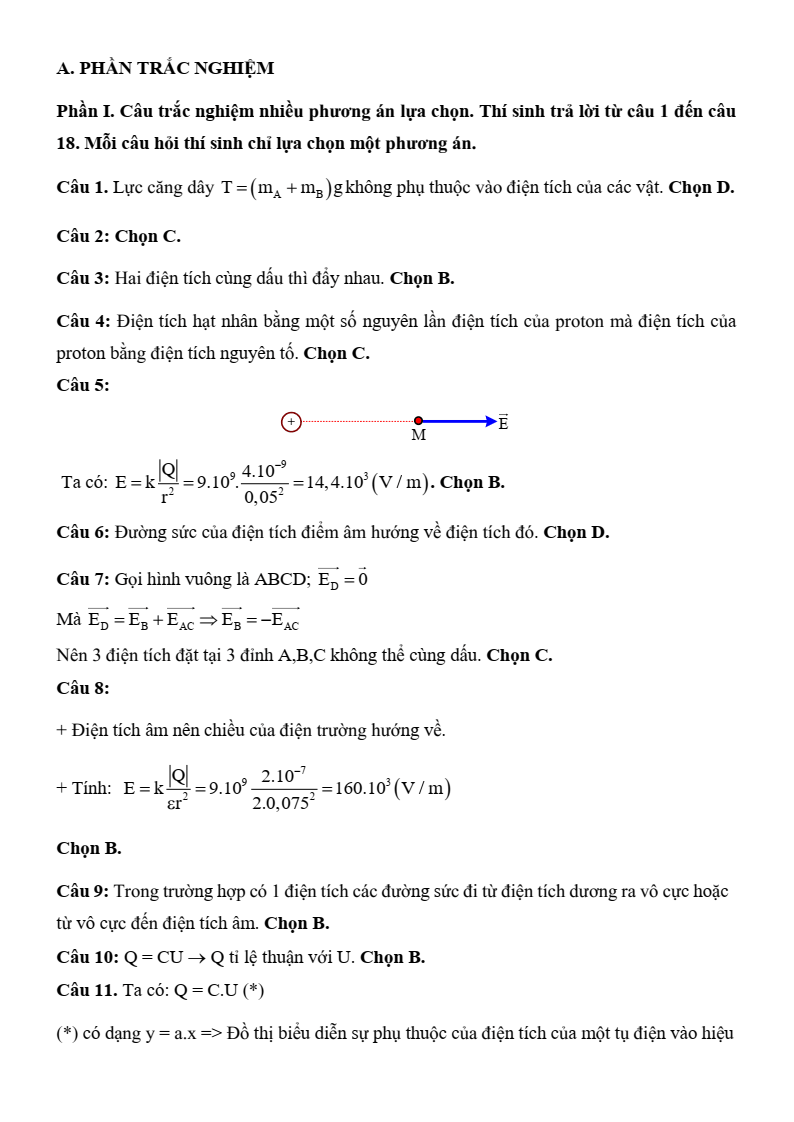 6+ Đề thi Giữa kì 2 Vật lí 11 Kết nối tri thức (cấu trúc mới, có đáp án)