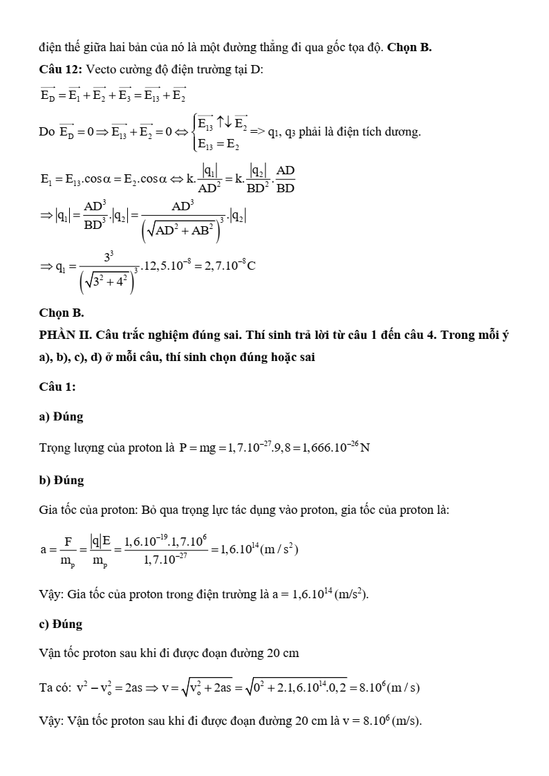 6+ Đề thi Giữa kì 2 Vật lí 11 Kết nối tri thức (cấu trúc mới, có đáp án)
