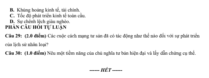 Đề thi Giữa kì 1 Lịch Sử 11 năm 2024-2025 trường THPT Gio Linh (Quảng Trị)