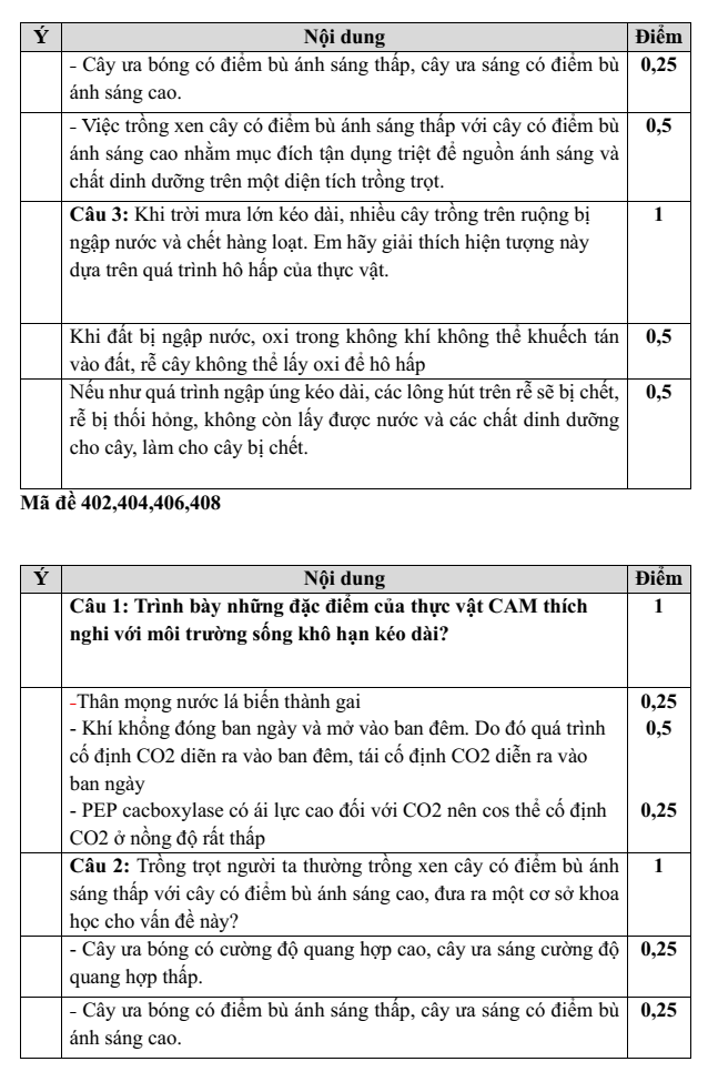 Đề thi Giữa kì 1 Sinh học 11 năm 2025-2026 trường THPT Lý Tự Trọng (Đà Nẵng)