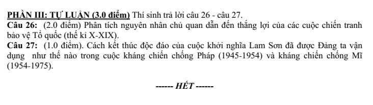 Đề thi Giữa kì 2 Lịch Sử 11 năm 2024-2025 trường THPT Gio Linh (Quảng Trị)