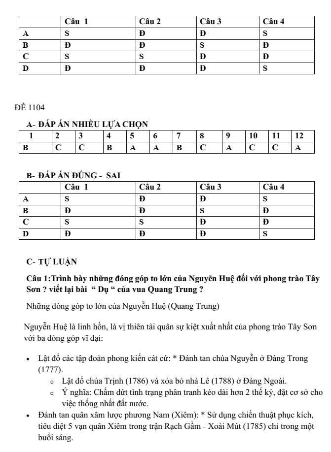 Đề thi Giữa kì 2 Lịch Sử 11 năm 2025-2026 trường THPT Xuyên Mộc (Tp.HCM)