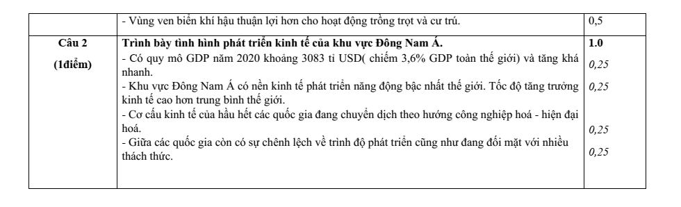 Đề thi Học kì 1 Địa Lí 11 năm 2024-2025 trường THPT Hồ Nghinh (Quảng Nam)