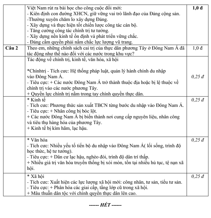 Đề thi Học kì 1 Lịch Sử 11 năm 2024-2025 trường THPT Gio Linh (Quảng Trị)