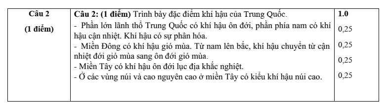 Đề thi Học kì 2 Địa Lí 11 năm 2024-2025 trường THPT Hồ Nghinh (Quảng Nam)