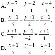 Đề kiểm tra 15 phút Toán 12 Chương 3 Hình học có đáp án (Đề 4)