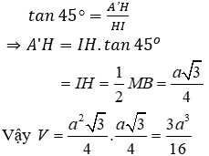 Đề kiểm tra 45 phút Toán 12 Chương 1 Hình học có đáp án (Đề 4)