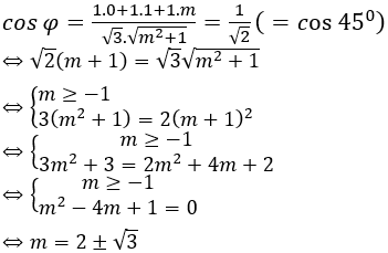 Đề kiểm tra 45 phút Toán 12 Chương 3 Hình học có đáp án (Đề 1)