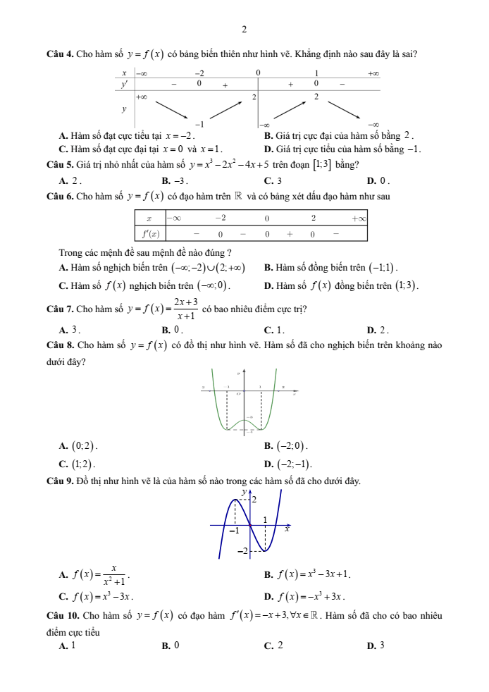 Đề cương ôn tập Giữa kì 1 Toán 12 trường THPT Sơn Động số 3 năm 2025-2026