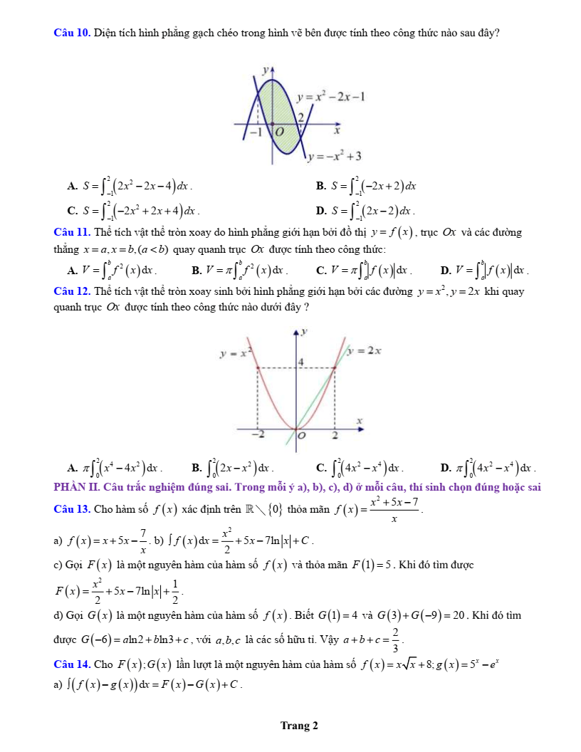 Đề cương ôn tập Học kì 2 Toán 12 trường THPT Quế Sơn (Đà Nẵng) năm 2025-2026