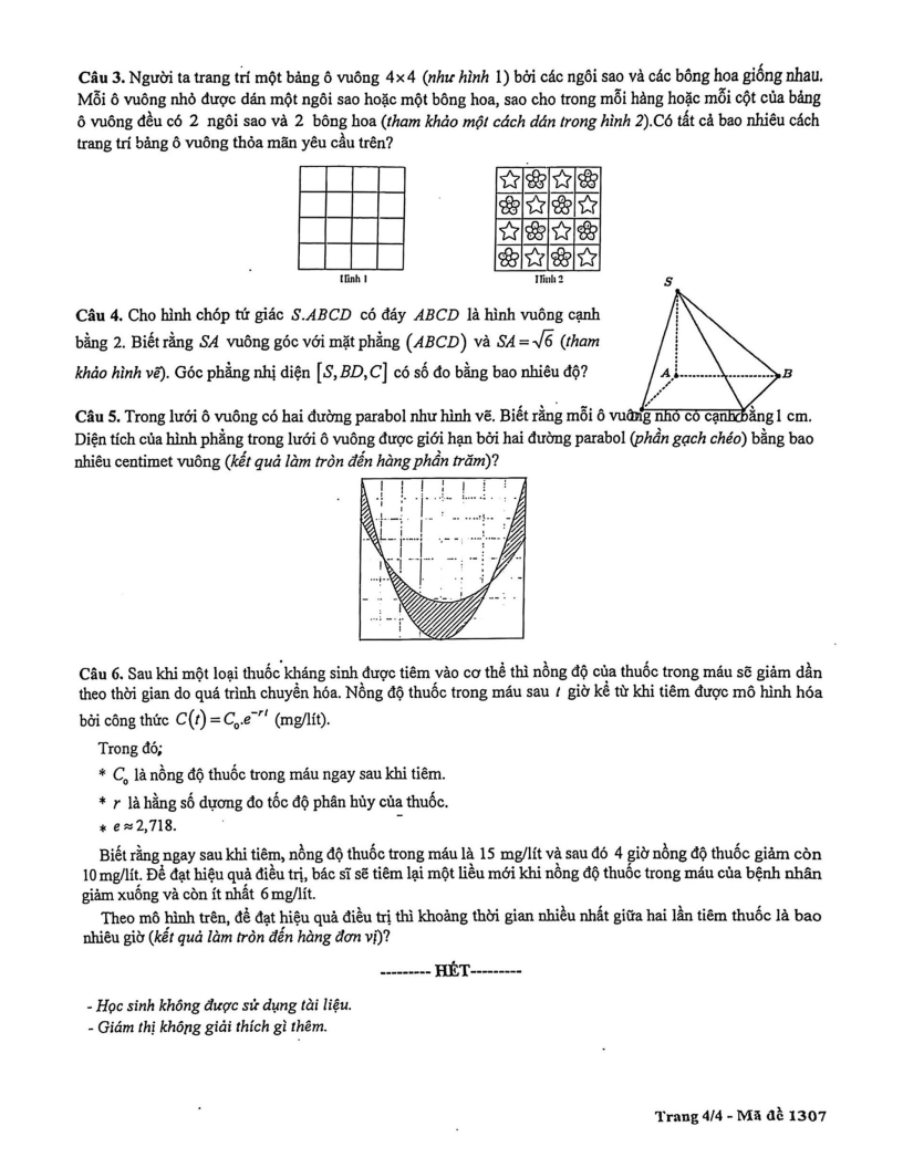 Đề khảo sát Toán 12 Hà Nội năm 2026